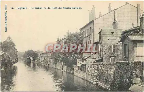 Cartes postales Epinal Le Canal vu du Pont des Quatre Nations