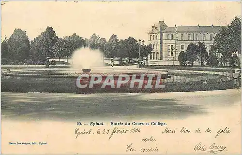 Cartes postales Epinal Entree du Cours et College