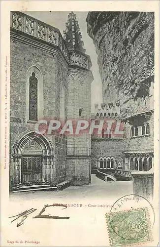 Cartes postales Rocamadour Cour interieur
