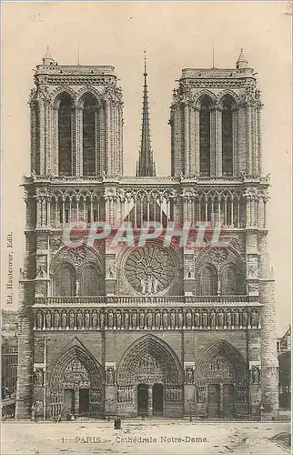 Cartes postales Paris Cathedrale Notre Dame