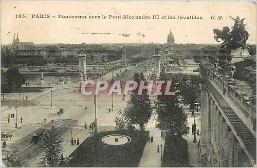 Ansichtskarte AK Paris Panorama vers le Pont Alexandre III et les Invalides