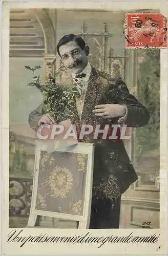 Cartes postales Un petit souvenir d'une grande amitie Homme