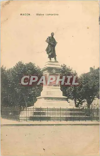 Cartes postales Macon Statue Lamartine