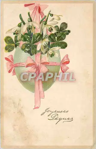 Cartes postales Joyeuses Paques Fleurs