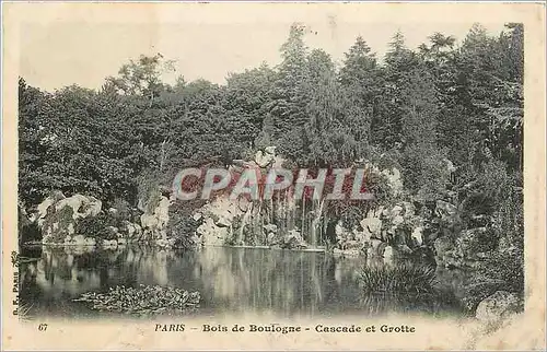 Cartes postales Paris Bois de Boulogne Cascade et Grotte