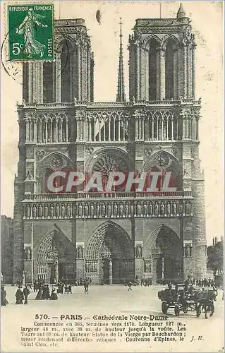 Cartes postales Paris Cathedrale Notre Dame