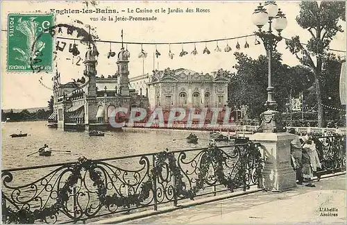 Ansichtskarte AK Enghien les Bains Le Casino et le Jardin des Roses vus de la Jetee Promenade