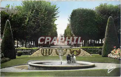 Moderne Karte Angouleme Jardin de l'Hotel de Ville Perspective sur la Place de la Commune et Statue Carnot