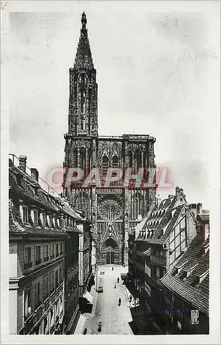 Cartes postales Strasbourg La Cathedrale et la rue Merciere