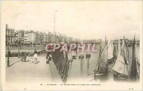 Cartes postales Le Havre Le Grand Quai et L'Anse des Pecheurs Bateaux