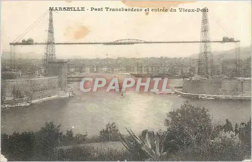 Cartes postales Marseille Pont Transbordeur et entree du Vieux Port