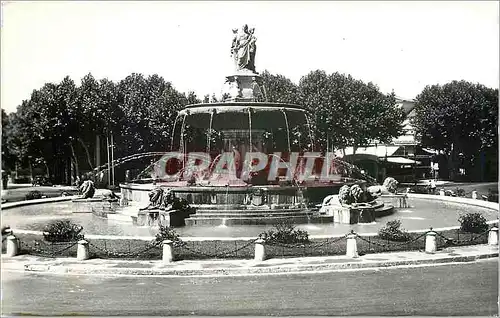 Moderne Karte Aix en Provence Bouches du Rhone La Grande Fontaine sur la Rotonde Lion