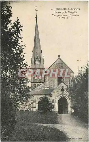 Cartes postales Prieure de Binson Entree de la Chapelle Vue prise avant l'invasion