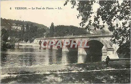 Ansichtskarte AK Vernon Le Pont de Pierre