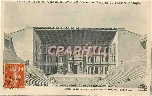 Ansichtskarte AK Orange La Scene et les Gradins du Theatre Antique