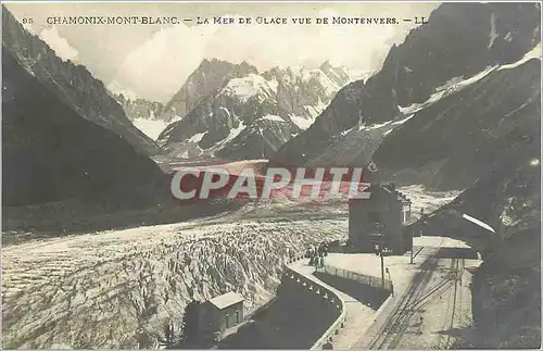 Cartes postales Chamonix Mont Blanc La Mer de Glace vue de Montenvers