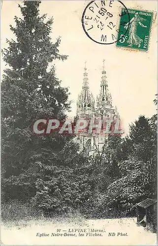 Cartes postales Lepine Marne Eglise Notre Dame les Fleches