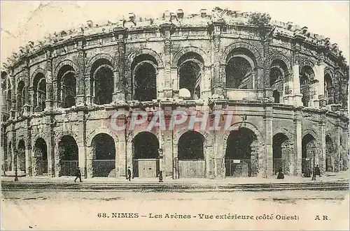 Ansichtskarte AK Nimes Les Arenes Vue exterieure cote Ouest