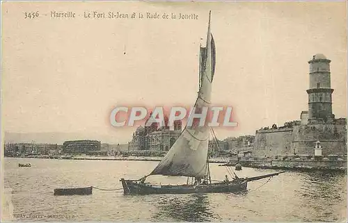 Ansichtskarte AK Marseille Le Fort St Jean et la Rade de la Joliette Bateau