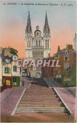 Cartes postales Angers La Cathedrale St Maurice et l'Escalier