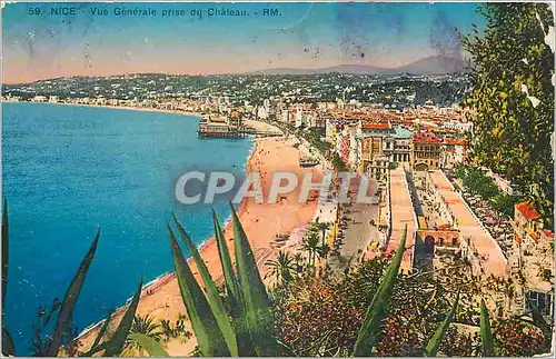 Cartes postales Nice Vue generale prise du Chateau