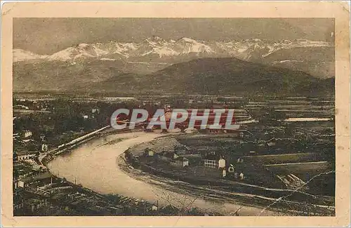 Cartes postales Grenoble Panorama de la Tronche et la Chaine des Alpes