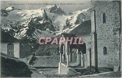 Cartes postales Dauphine L'Eglise des Terrasses et la Meije