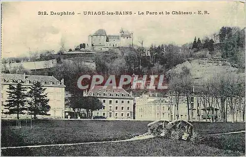 Ansichtskarte AK Dauphine Uriage les Bains Le Parc et le Chateau