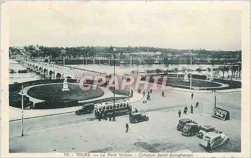 Cartes postales Tours Le Pont Wilson Coteaux Saint Symphorien Tramway