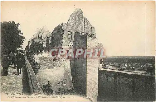 Ansichtskarte AK Chinon Chateau du Milieu Monument historique