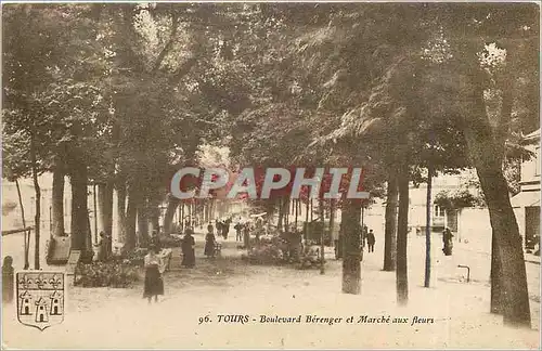 Ansichtskarte AK Tours Boulevard Berenger et Marche aux fleurs