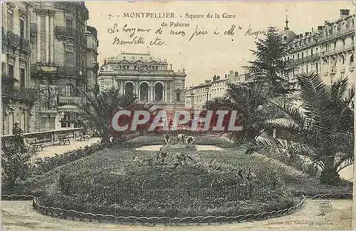 Cartes postales Montpellier Square de la Gare de Palavas
