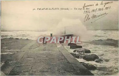 Cartes postales Palavas les Flots Herault Un coup de mer