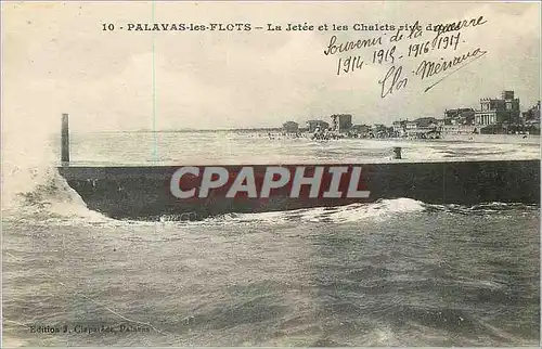 Ansichtskarte AK Palavas les Flots Les Jetee et les Chalets