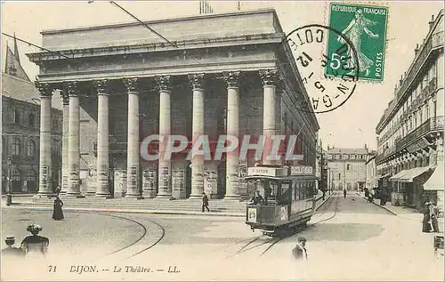 Ansichtskarte AK Dijon Le Theatre Tramway