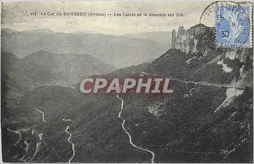 Ansichtskarte AK Le Col du Rousset Drome Les Lacets de la descente sur Die