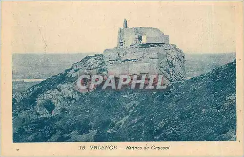 Cartes postales Valence Ruines de Crussol