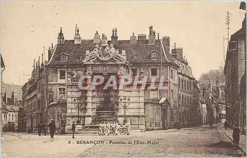 Ansichtskarte AK Besancon Fontaine de l'Etat Major