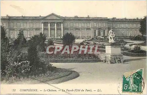 Cartes postales Compiegne Le Chateau La Facade Cote du Parc