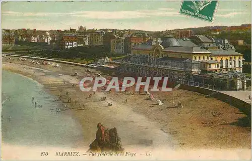 Ansichtskarte AK Biarritz Vue generale de la Plage