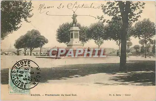 Ansichtskarte AK Macon Promenade du Quai Sud