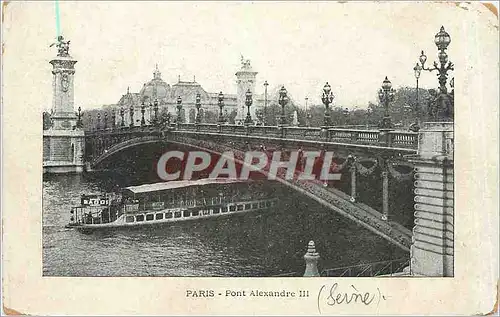 Cartes postales Paris Pont Alexandre III Seine