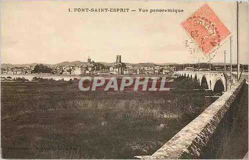 Cartes postales Pont Saint Esprit Vue panoramique