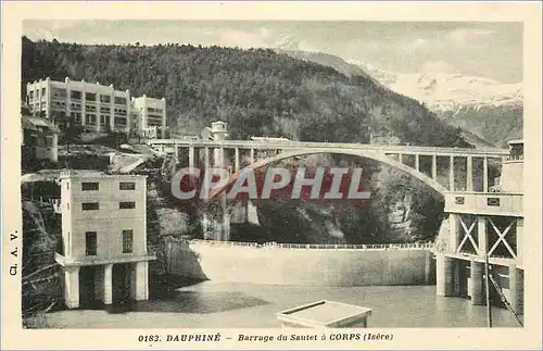 Cartes postales Dauphine Barrage du Sautet a Corps Isere