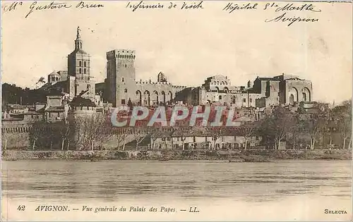 Cartes postales Avignon Vue generale du Palais des Papes