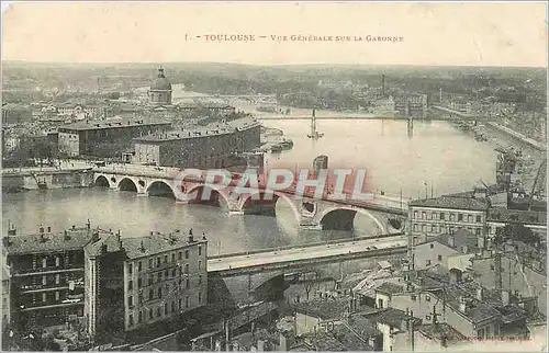 Ansichtskarte AK Toulouse Vue Generale sur la Garonne