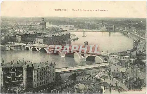 Cartes postales Toulouse Vue Generale sur la Garonne
