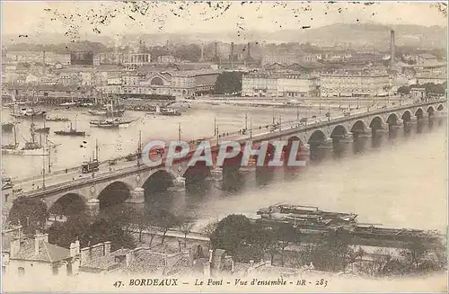 Cartes postales Bordeaux Le Pont Vue d'ensemble