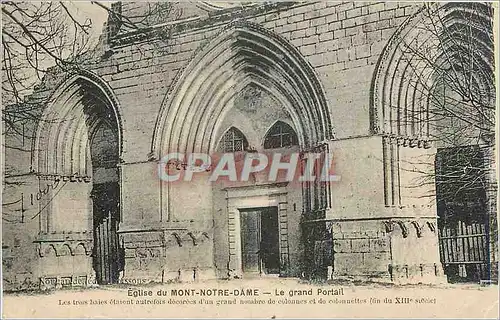 Ansichtskarte AK Eglise du Mont Notre Dame Le grand Portail