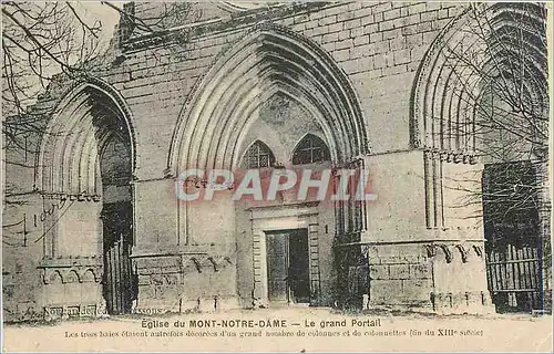 Cartes postales Eglise du Mont Notre Dame Le grand Portail
